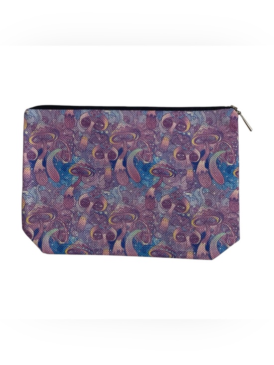 Unbranded Handbags - Purple Mushrooms Design Cosmetic Bag